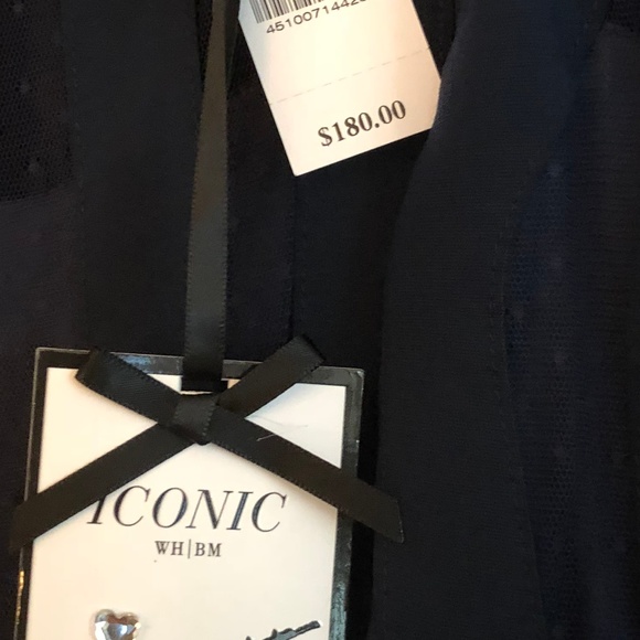 SLEEVELESS  NAVY COQUETTE  DRESS by WHBM - Picture 6 of 6